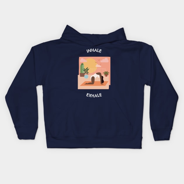 Inhale, Exhale Kids Hoodie by jeune98